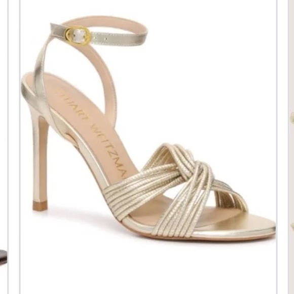NWOT Stuart Weitzman metallic gold 4β heels size 9 - Picture 1 of 9